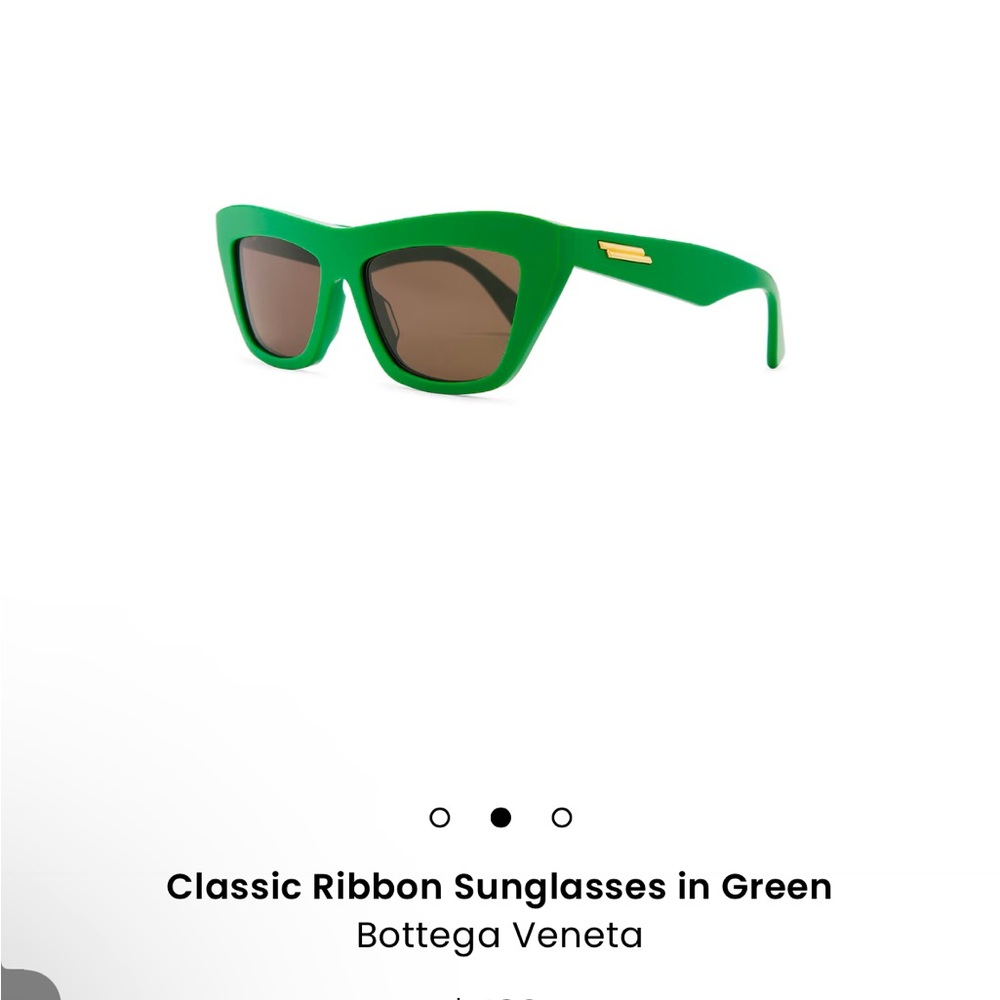 Bottega Veneta Green Cat-Eye Sunglasses